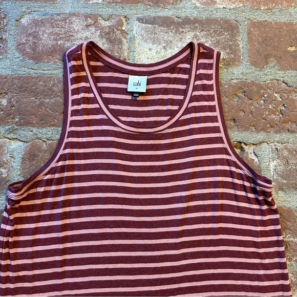Cabi Tank Women's Soft Stretchy Medium Mulberry pink striped Limited Release - Picture 2 of 16